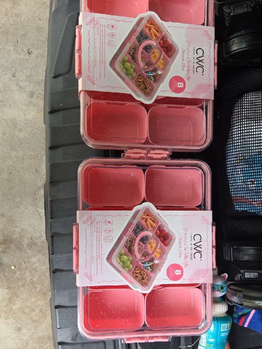 2x CWC 8-Compartment Pink Snack Box - Picture 2 of 2